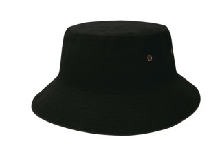 Sandwich Brim Buckt Hat - Black/White:Black/White